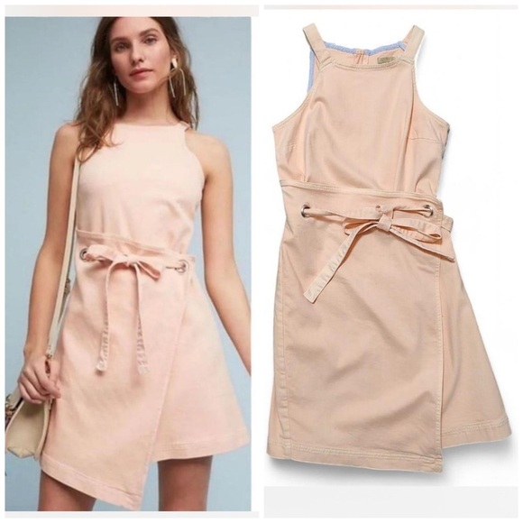 Holding Horses Pink Peach Wrap Dress - Picture 1 of 8